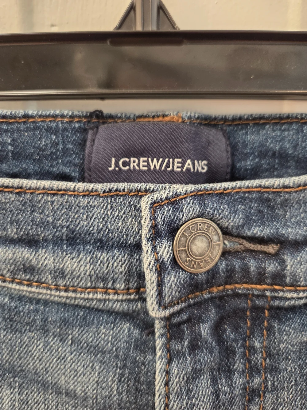 J. Crew 484 Mens Slim Straight Japanese Denim Jeans in Washed Blue 34x30